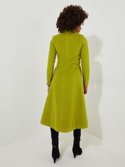 Joe Browns Green Statement Colour Dip Hem Coat - Image 5 of 9