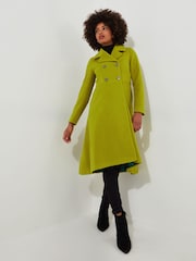 Joe Browns Green Statement Colour Dip Hem Coat - Image 6 of 9