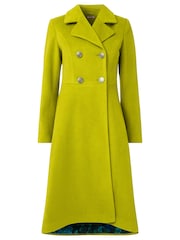 Joe Browns Green Statement Colour Dip Hem Coat - Image 7 of 9