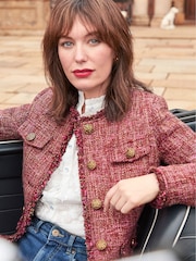 Joe Browns Kurze Tweed-Jacke mit ausgefransten Kanten - Bild 2 von 9