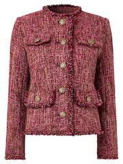 Joe Browns Kurze Tweed-Jacke mit ausgefransten Kanten - Bild 8 von 9