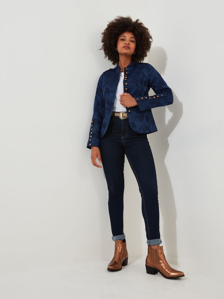 Joe Browns Floral Jacquard Cropped Military Jacket - Bild 2 von 7 Joe Browns Floral Jacquard Cropped Military Jacket - Bild 2 von 7