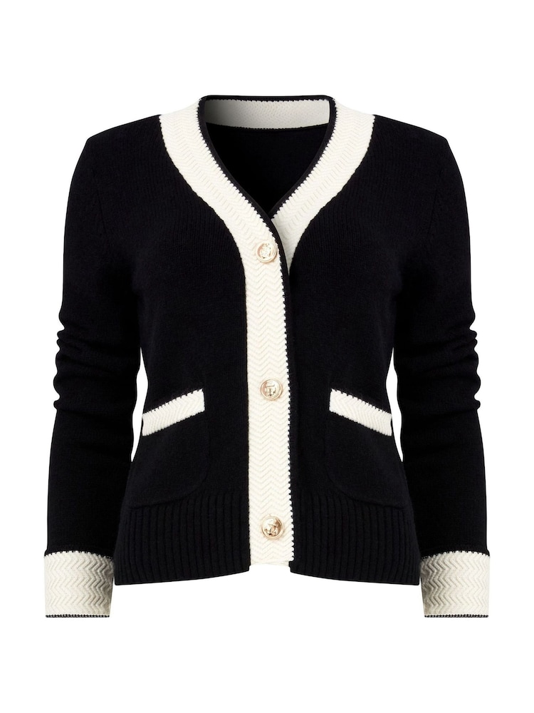 Joe Browns Black Vintage Pocket Front Cardigan - Image 6 of 6