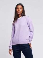 U.S. Polo Assn. Purple Regular Fit Womens Crew Neck Jumper - Image 1 of 4