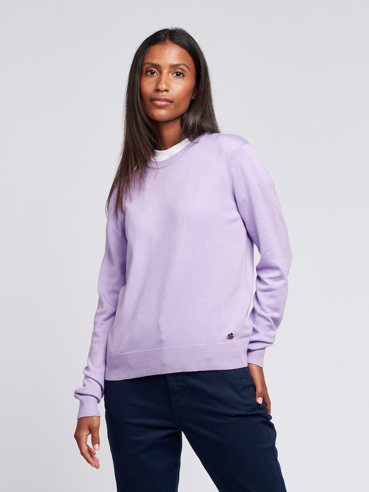 U.S. Polo Assn. Purple Regular Fit Womens Crew Neck Jumper - Image 1 of 4 U.S. Polo Assn. Purple Regular Fit Womens Crew Neck Jumper - Image 1 of 4