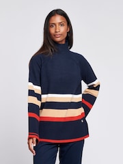 U.S. Polo Assn. Womens Striped Longline Jumper - Image 1 of 7