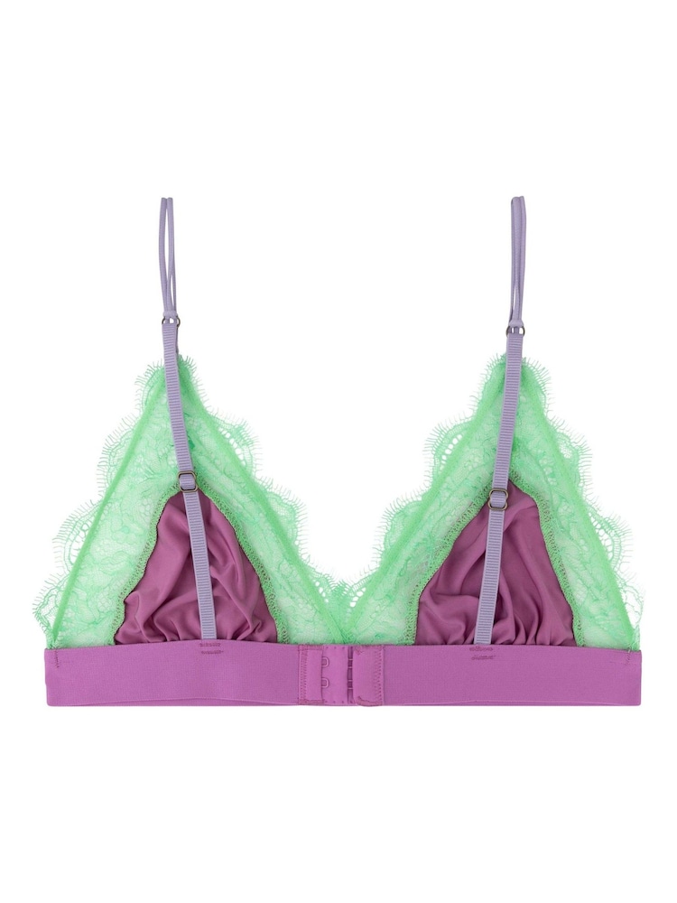 Love Stories Purple Love Lace Satin Bralette - Image 2 of 5