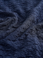 Navy Short Sleeve Textured Jersey Dress - Image 3 of 3