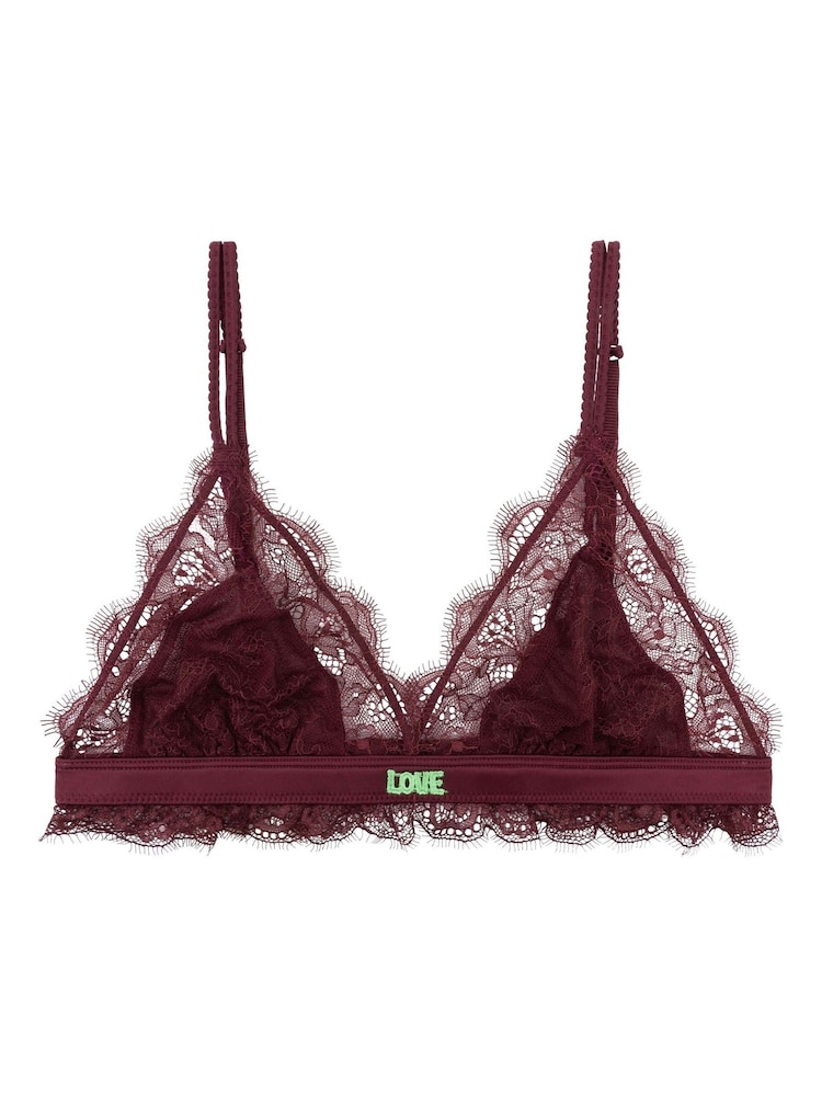 Love Stories Red Love Lacey Bralette - Image 1 of 5