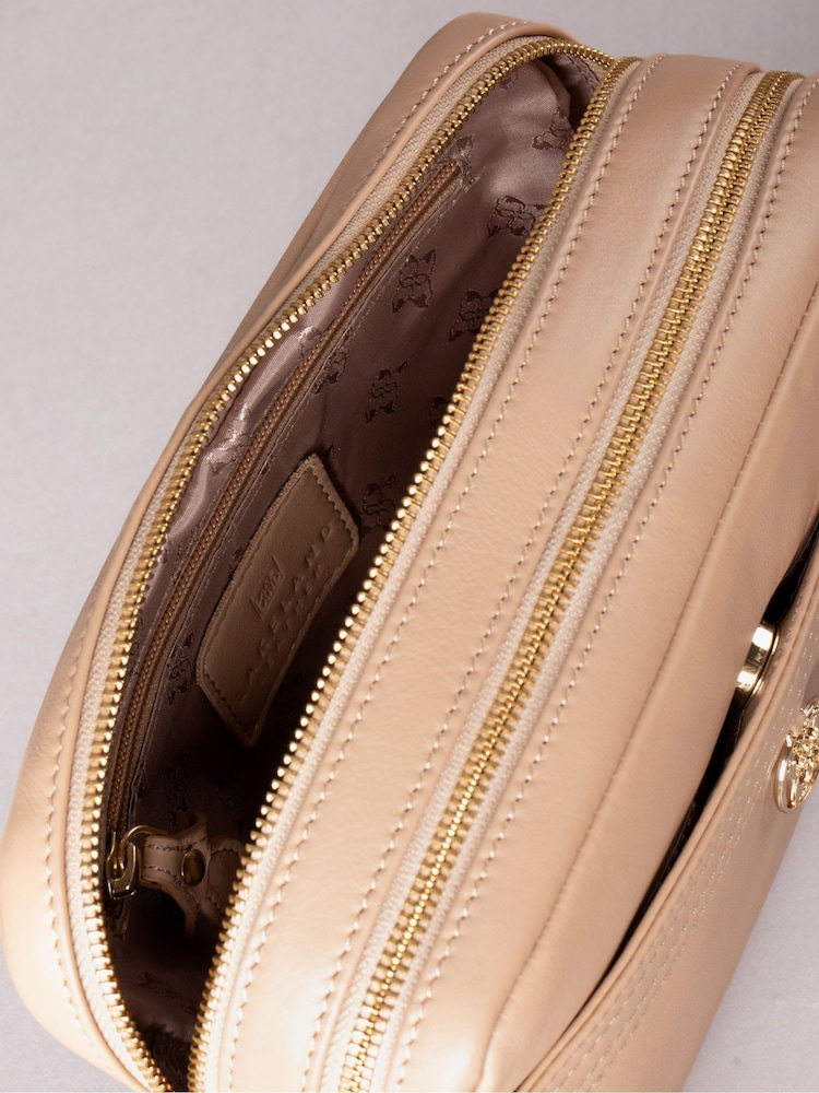 Lakeland Leather Taupe Cartmel Boxy Cross-Body Bag - Image 7 of 7