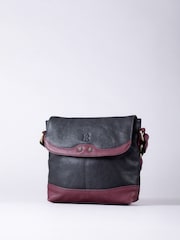 Lakeland Leather Black Hartsop Flapover Cross-Body Bag - Image 1 of 6