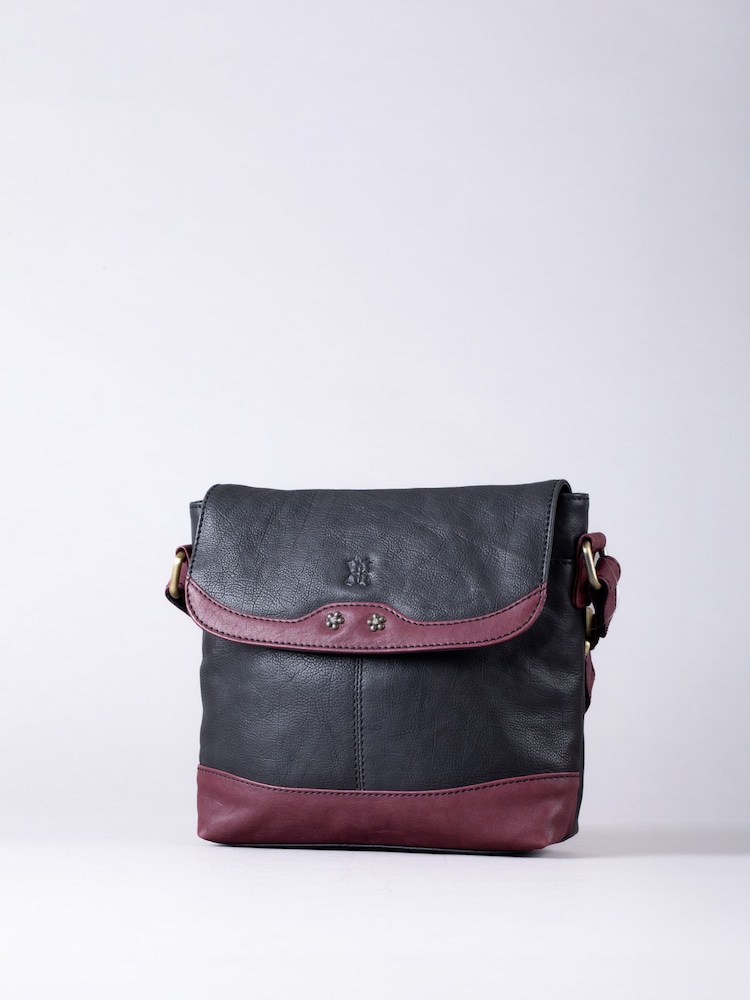 Lakeland Leather Black Hartsop Flapover Cross-Body Bag - Image 1 of 6