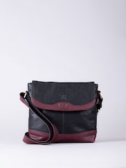 Lakeland Leather Black Hartsop Flapover Cross-Body Bag - Image 2 of 6