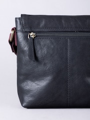 Lakeland Leather Black Hartsop Flapover Cross-Body Bag - Image 4 of 6
