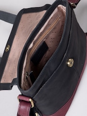 Lakeland Leather Black Hartsop Flapover Cross-Body Bag - Image 5 of 6