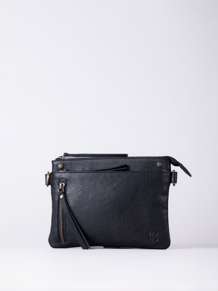 Lakeland Leather Black Mini Harstone Cross-Body Bag - Image 1 of 7