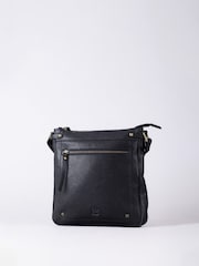 Lakeland Leather Black Harstone Large Cross Body Bag - Image 1 of 7
