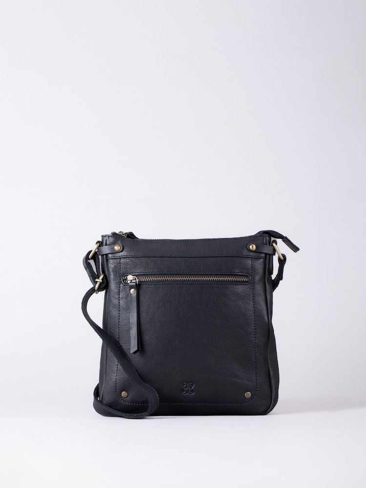 Lakeland Leather Black Harstone Large Cross Body Bag - Image 2 of 7