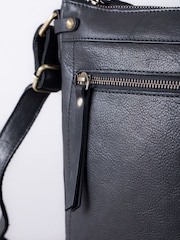 Lakeland Leather Black Harstone Large Cross Body Bag - Image 4 of 7