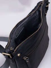 Lakeland Leather Black Harstone Large Cross Body Bag - Image 5 of 7