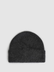 Reiss Charcoal Alba Cashmere Beanie - Image 3 of 4