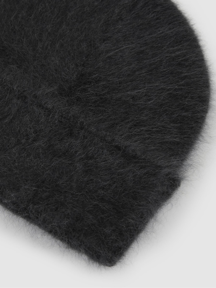 Reiss Charcoal Alba Cashmere Beanie - Image 4 of 4