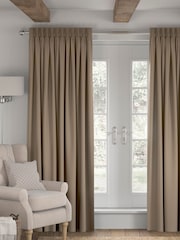 Mink Brown Cotton Made to Measure 100% Cotton Curtains - Image 1 of 8