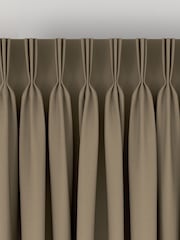 Mink Brown Cotton Made to Measure 100% Cotton Curtains - Image 5 of 8