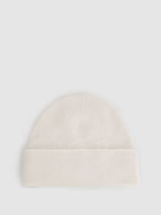 Reiss Cream Alba Cashmere Beanie - Image 3 of 4