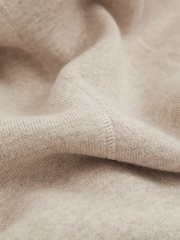 Reiss Neutral Mila Knitted Mélange Midi Dress With Cashmere - Image 8 of 8