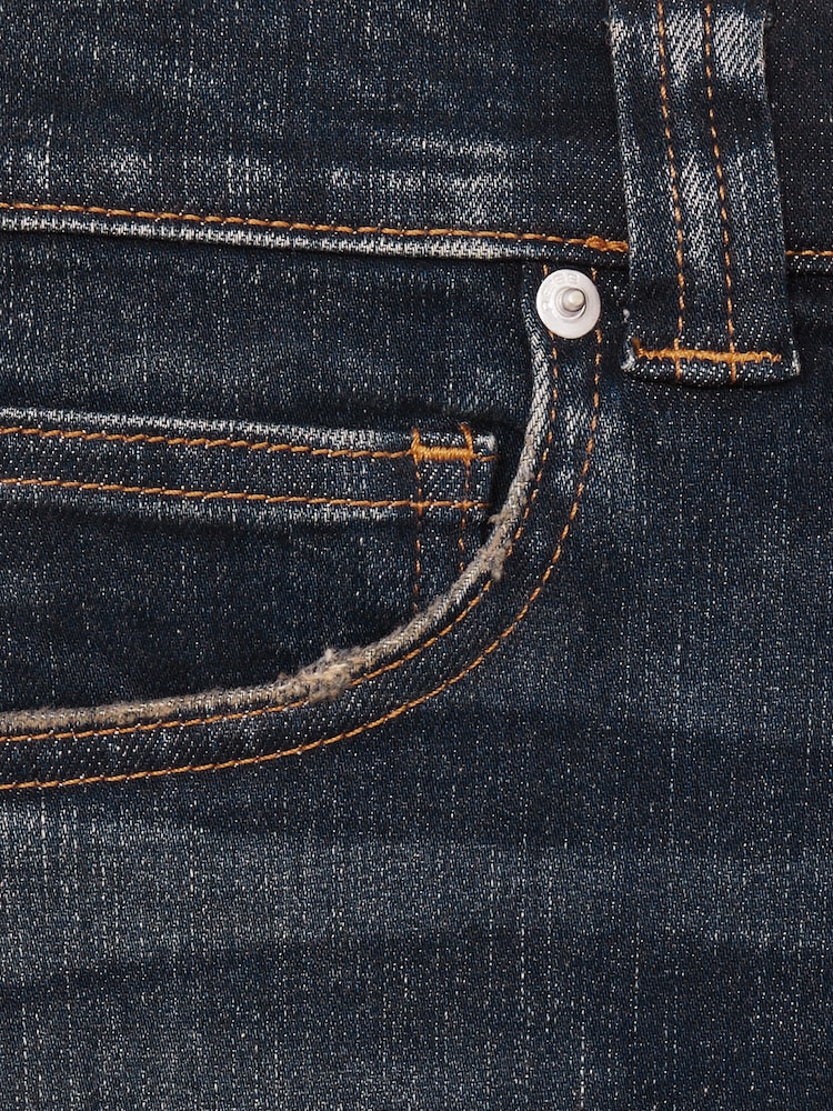Reiss Dark Blue Myrtle Petite Denim Culotte Jeans - Image 7 of 8