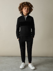 Negro - Pantalones de chándal holgados con cordón ajustable Croxley de Reiss - Imagen 1 de 4