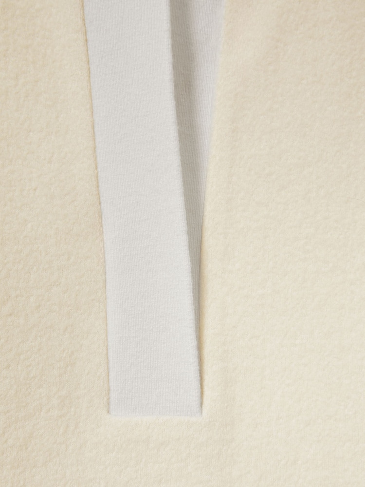 Reiss Cream Amy Wool-Cotton Blend Open-Placket Shirt - Image 6 of 6