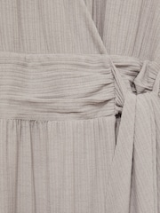 Серый - Reiss Madeline Jersey Wrap-Tie Midi Dress - Image 6 of 6