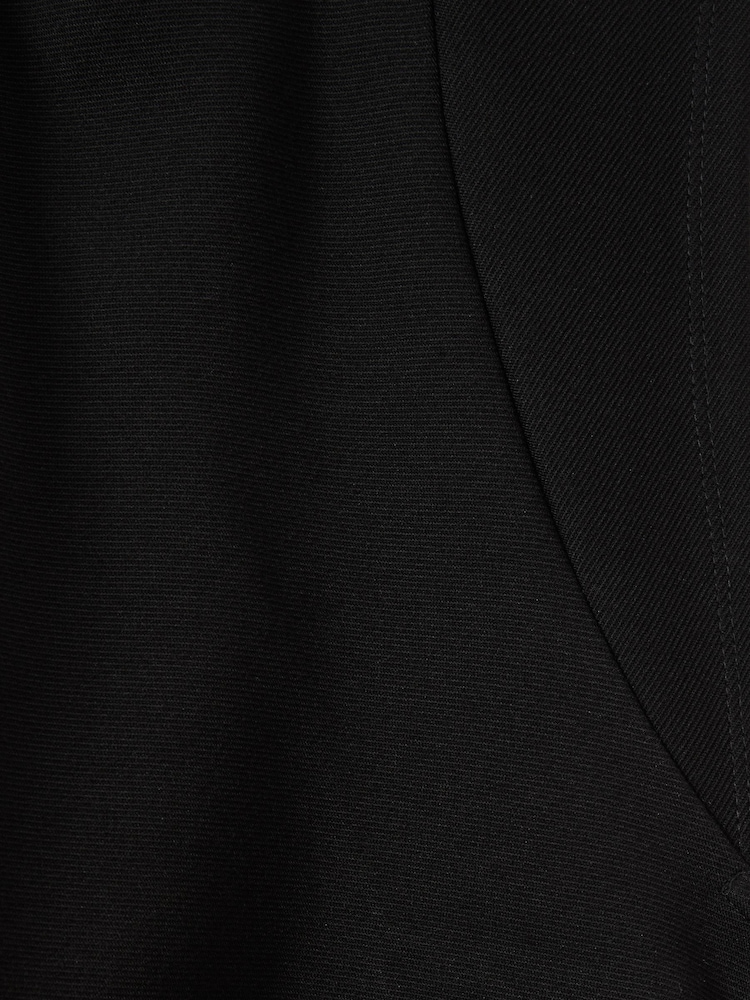 Reiss Black Harlan Twill-Jersey Draped Midi Dress - Image 6 of 6