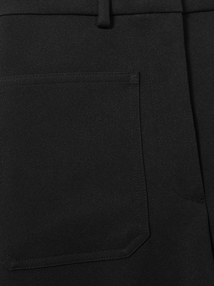 Reiss Black Priya Twill High Rise Flared Trousers - Image 7 of 7