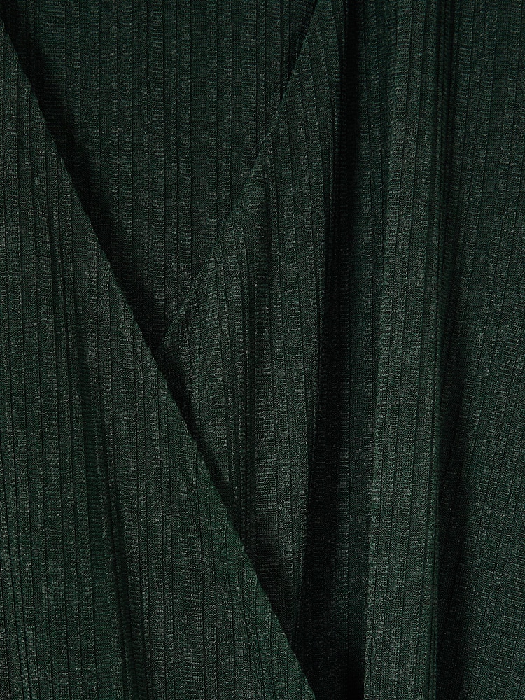 Зеленый - Reiss Madeline Jersey Wrap-Tie Midi Dress - Image 6 of 6