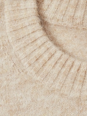 Reiss Neutral Birdie Brushed Crew-Neck Jumper With Alpaca Wool - Image 8 of 8