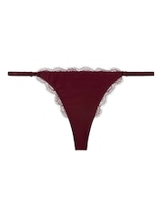 Love Stories Red Roomie Lace String Thongs - Image 1 of 4