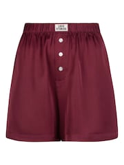 Love Stories Red James Satin Pyjama Boxer Shorts - Image 1 of 6
