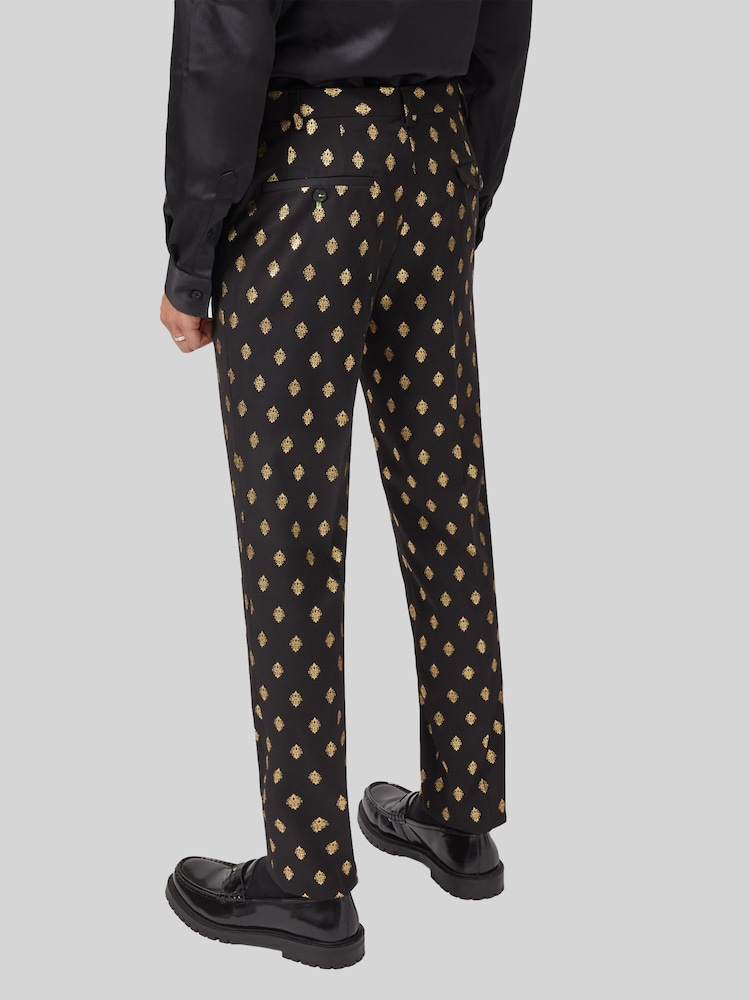 Twisted Tailor Black Puccini Slim Fit Trousers - Image 2 of 4