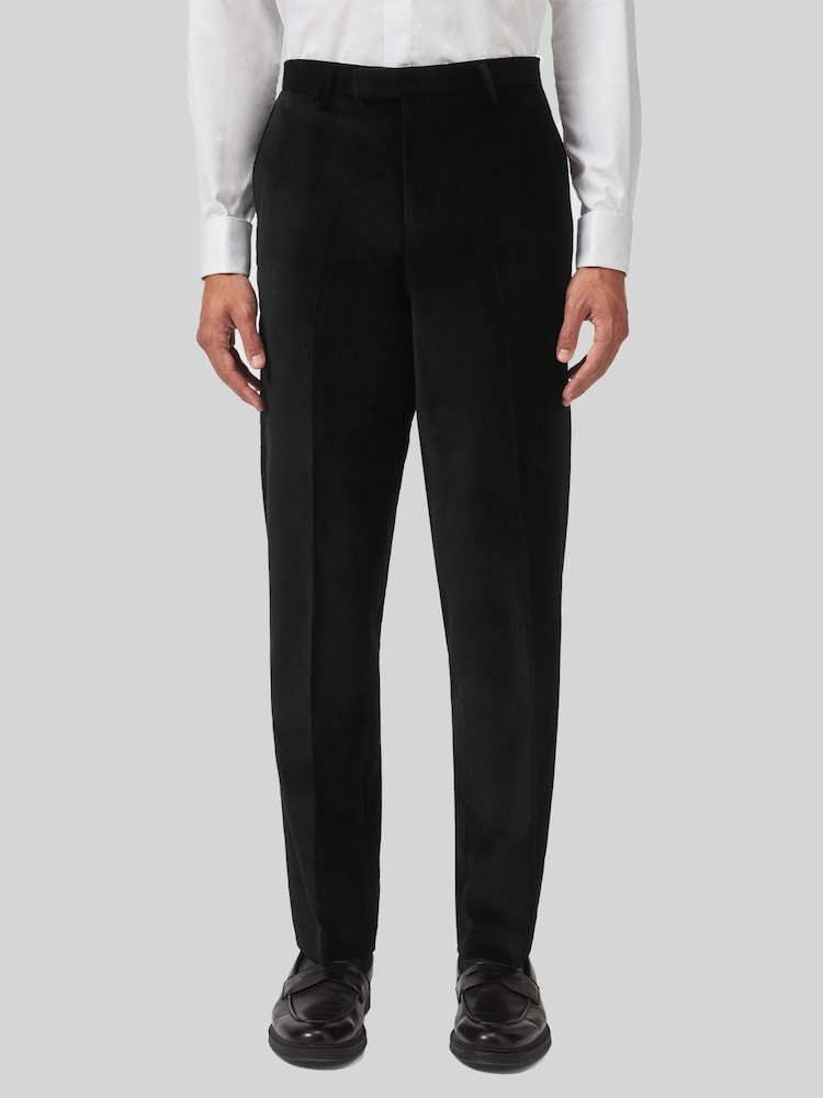 Twisted Tailor Sylvester Skinny Fit Velvet Tuxedo 100% Cotton Trousers - Image 1 of 3