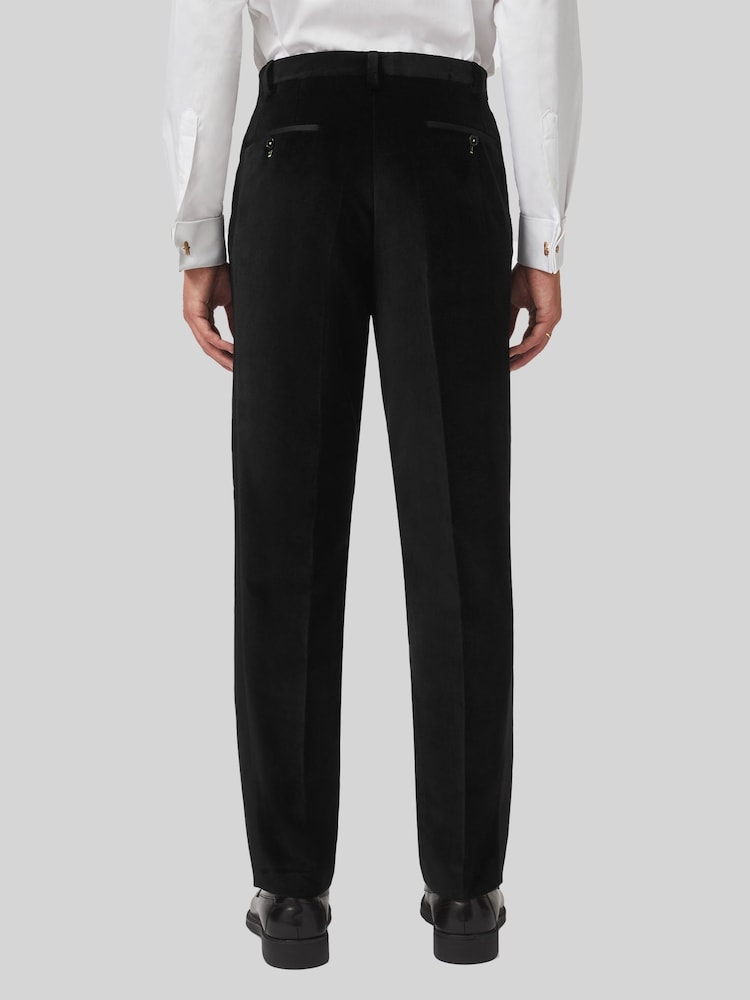 Twisted Tailor Sylvester Skinny Fit Velvet Tuxedo 100% Cotton Trousers - Image 2 of 3