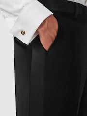 Twisted Tailor Sylvester Skinny Fit Velvet Tuxedo 100% Cotton Trousers - Image 3 of 3
