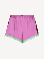 Love Stories Purple Apollo Satin & Lace Pyjama Shorts - Image 6 of 7