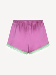 Love Stories Purple Apollo Satin & Lace Pyjama Shorts - Image 7 of 7
