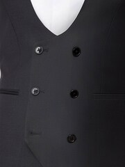 Twisted Tailor Black Skinny Fit Kingdon Dinner Waistcoat - Image 3 of 5