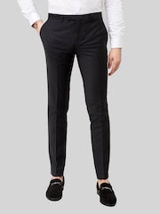 Twisted Tailor Black Kingdon Skinny Fit Dinner Trousers - Image 1 of 5