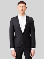 Twisted Tailor Black Kingdon Skinny Fit Dinner Jacket - Image 2 of 5