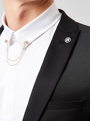 Twisted Tailor Black Kingdon Skinny Fit Dinner Jacket - Image 4 of 5